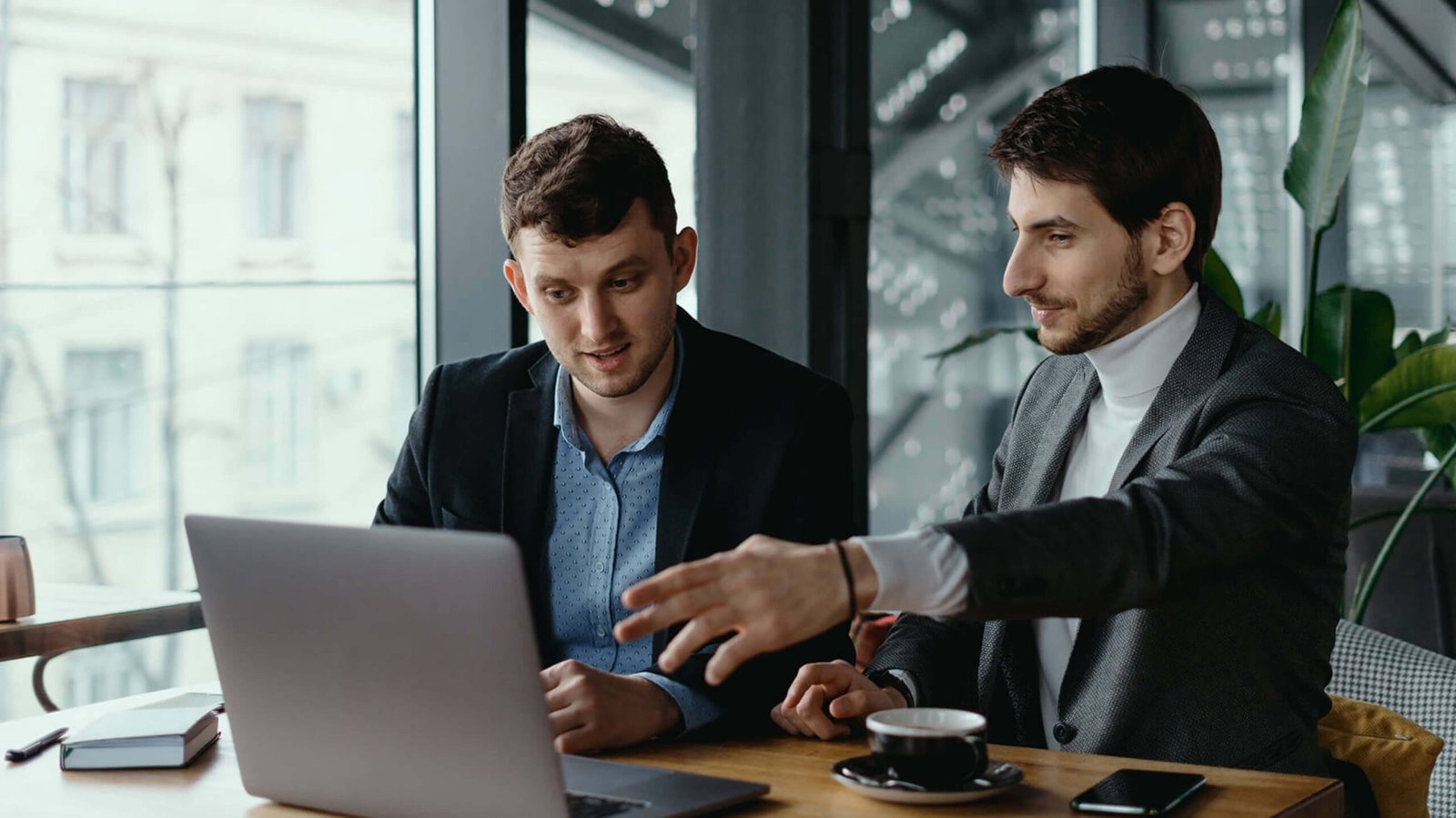 Social media marketing team collaborating
